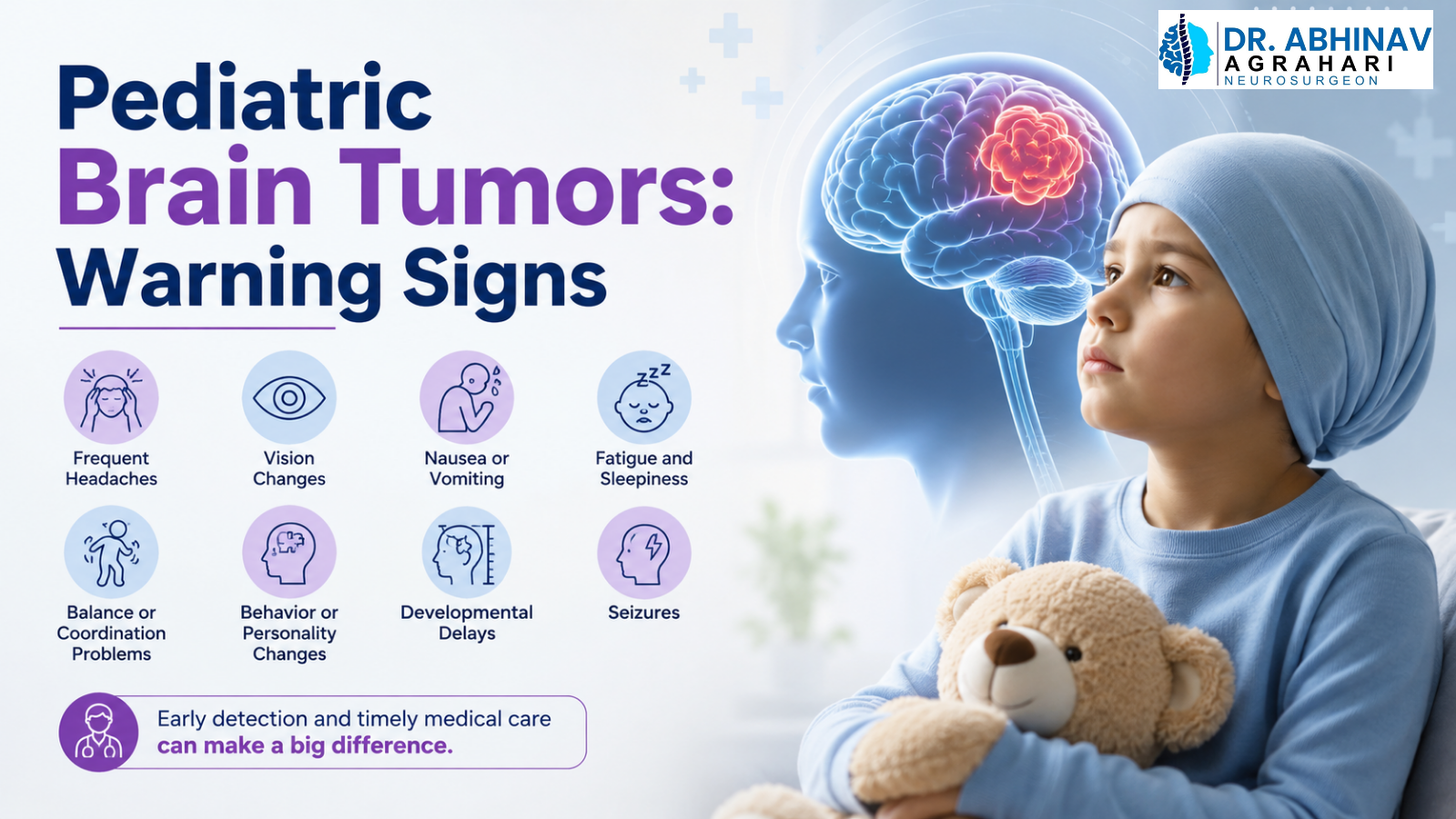 Pediatric Brain Tumor Warning Signs for Parents | Best Neurosurgeon in South Delhi